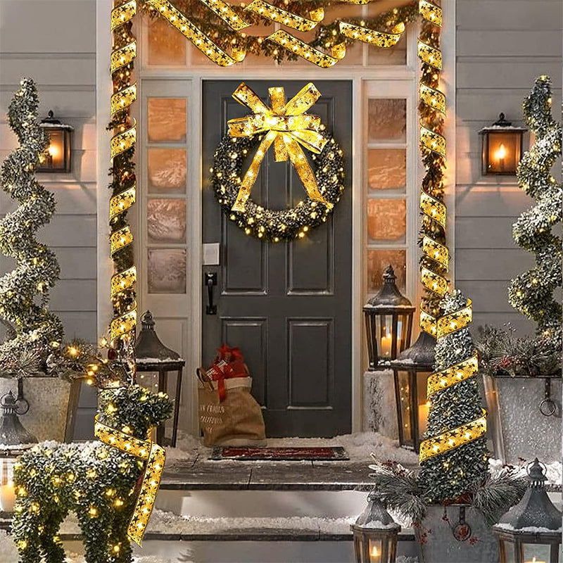 Yeouu | Ribbon Christmas tree decorative lights