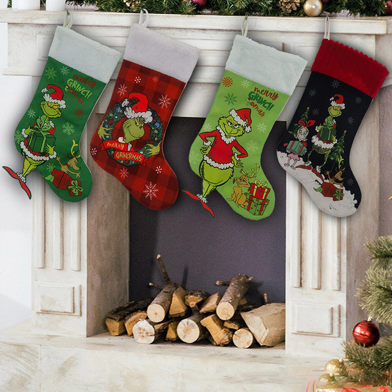 Yeouu | Green Christmas Stockings Christmas Decorations