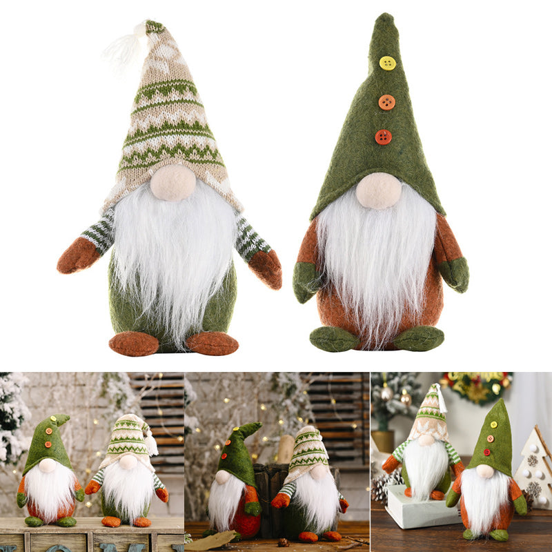 Yeouu | Christmas Green Faceless Old Man Elf Figurine