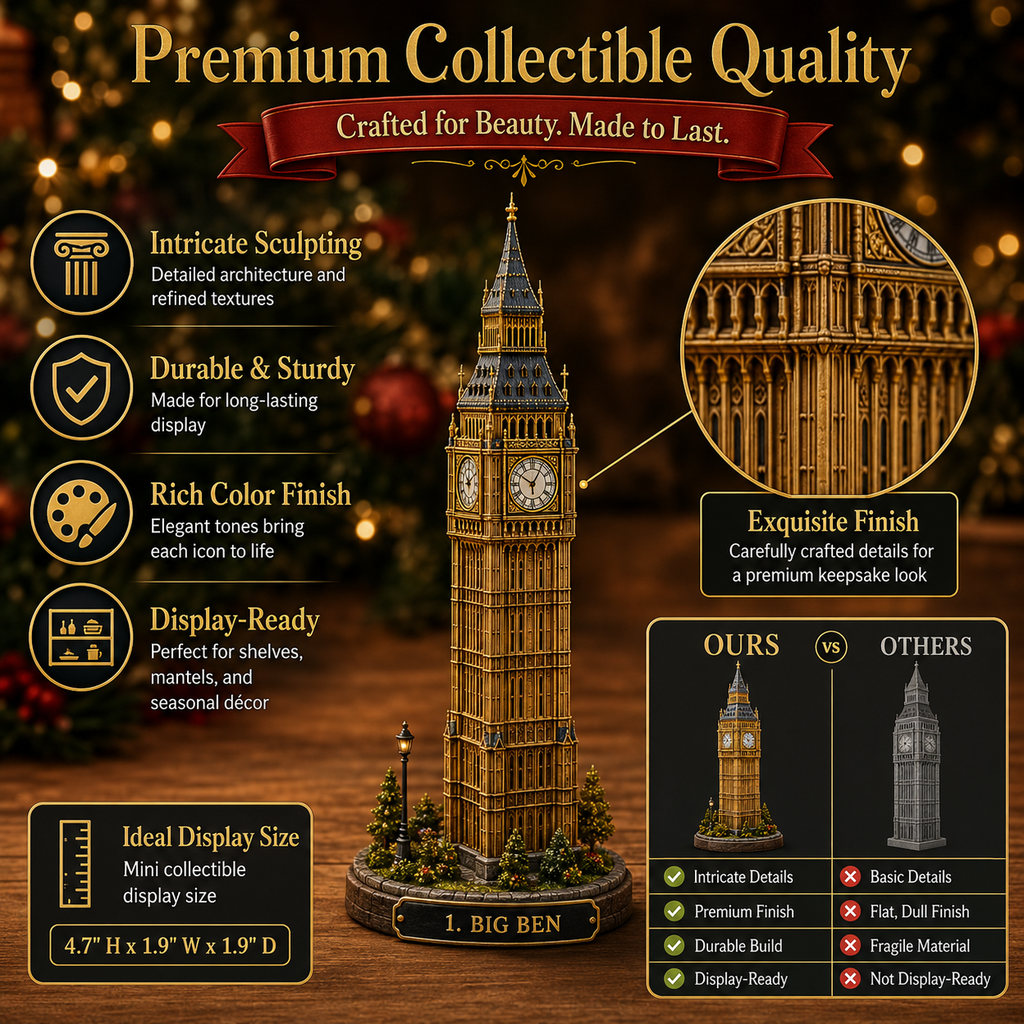 2026 UK Landmarks Advent Calendar – 24 Days of Iconic Architecture & Heritage Collectibles | Christmas Countdown Gift