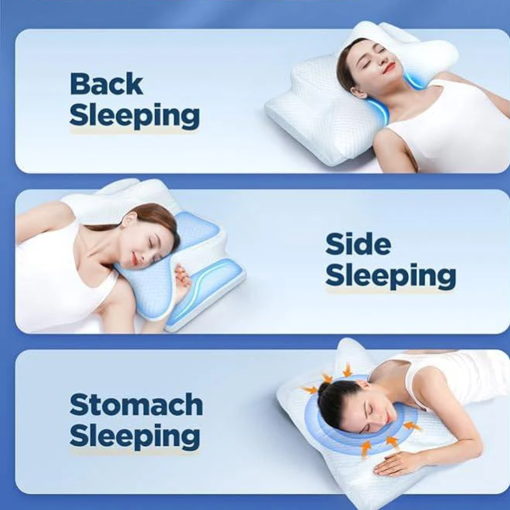 Yeouus | Cervical Pillow for Neck Pain Relief – Orthopedic Memory Foam Neck Support Pillow for Cervical, Shoulder & Back Alignment