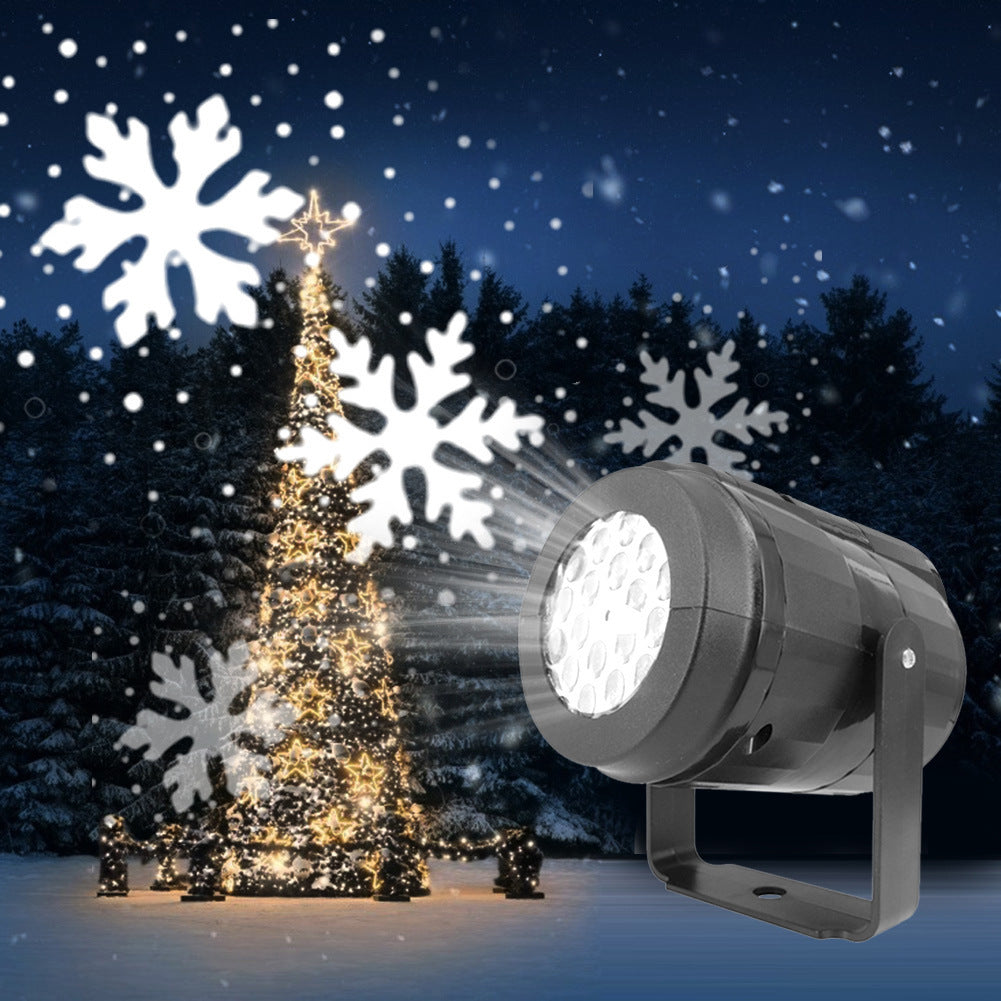 Yeouu | LED Christmas Projector Snowflake Light Show – Waterproof Outdoor Lamp with 16 Patterns
