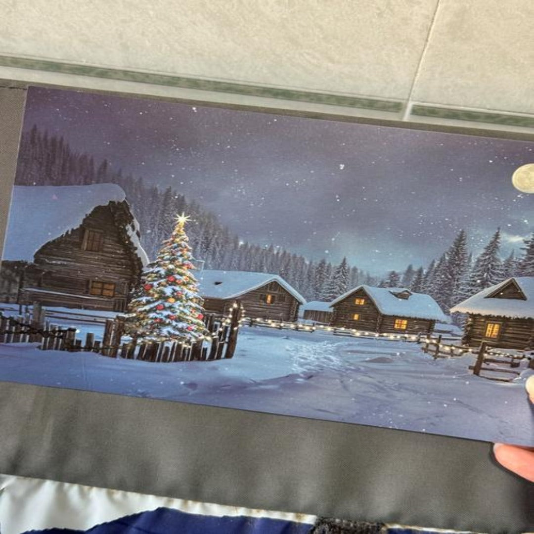 Yeouu | Happy Christmas Village  Light-Up Led Postcard