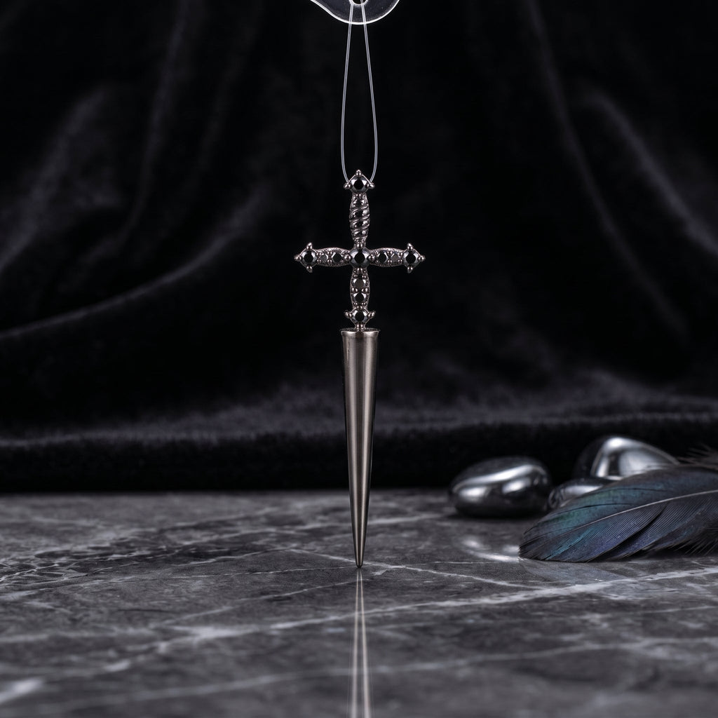 Gothic Sword Drop Earring