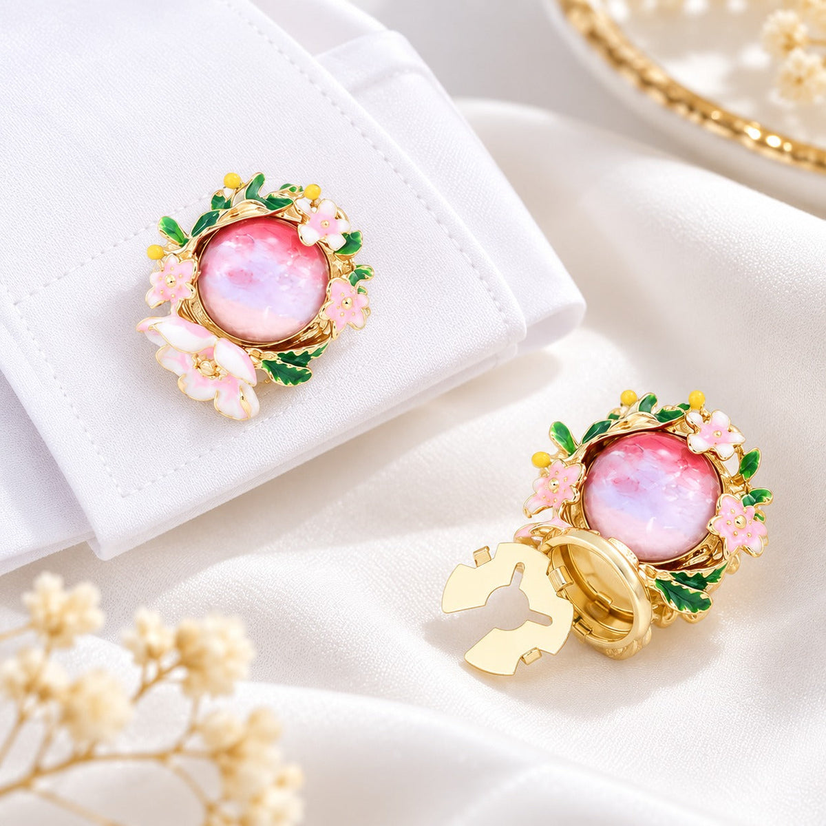 Secret Garden Floral Button Covers