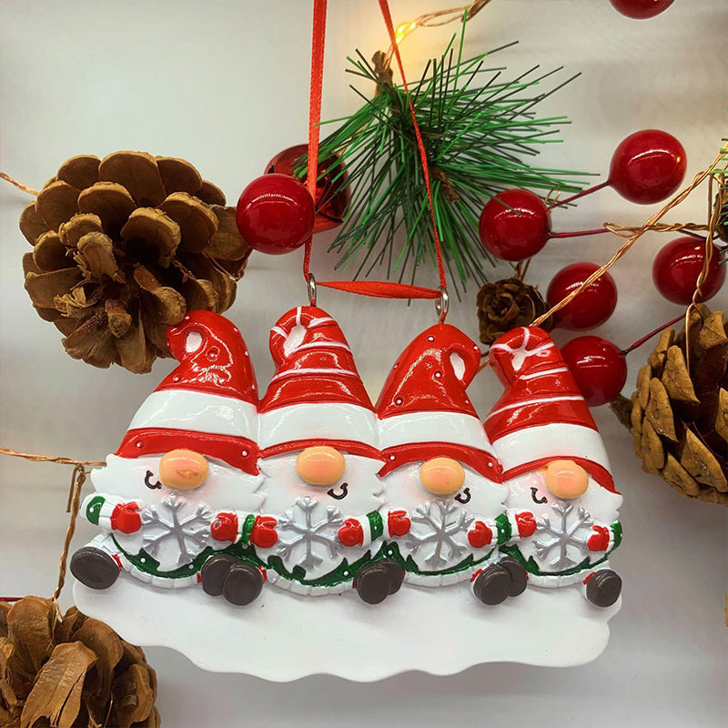 Yeouu | 4 Names-Custom Family Christmas Xmas Tree Decoration Ornament with Name-Dwarfs Family