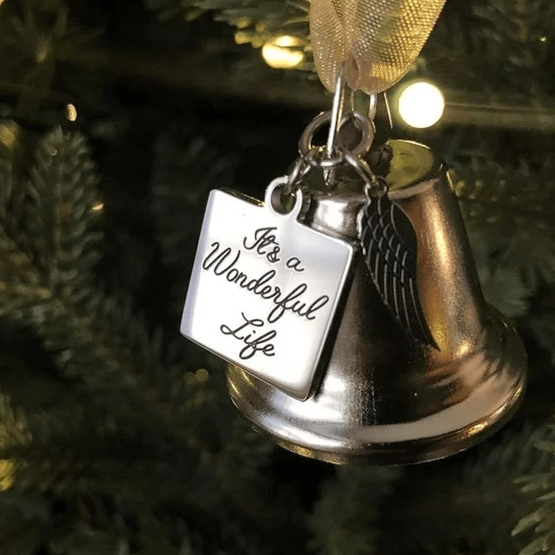 Yeouu | 🎄Christmas Tree Memorial Ornaments Angel Wings Bell Hangings Hanging Decoration