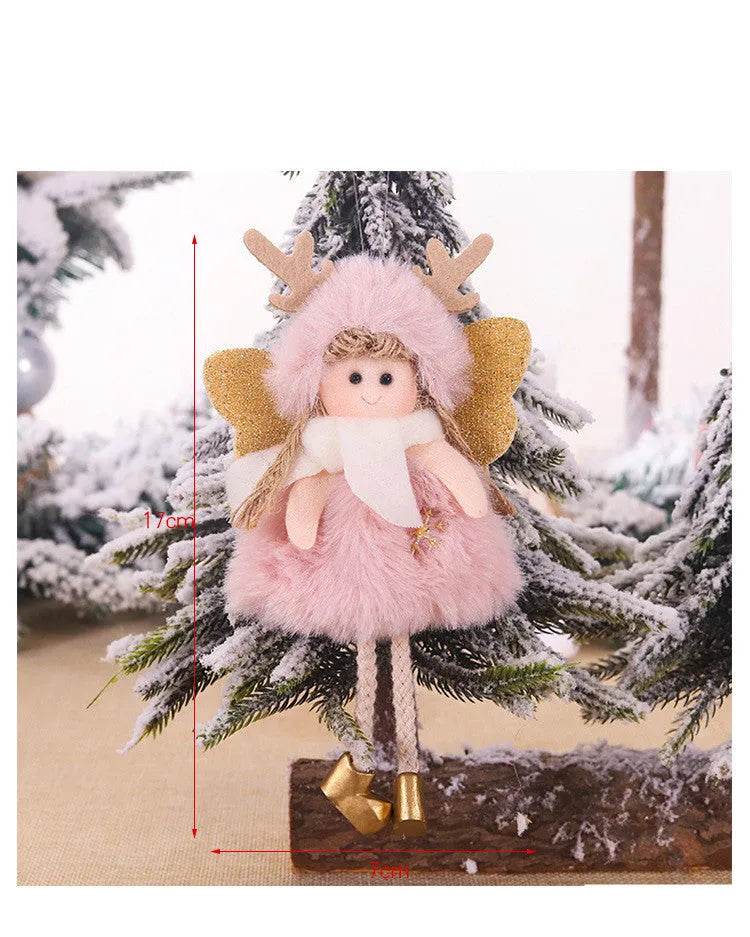Yeouu | Christmas Cute Fabric Antler Plush Girl Decoration Ornaments