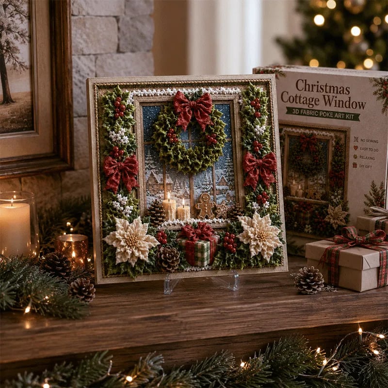 🎄🧵 Premium 3D Christmas Fabric Poke Art Kit