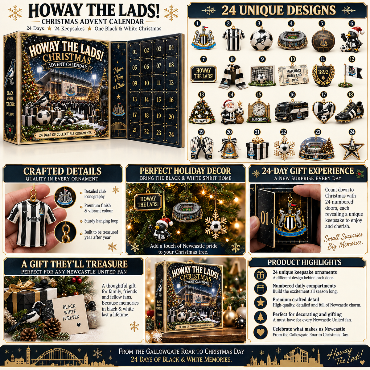 🎄 Howay the Lads! Football Christmas Advent Calendar