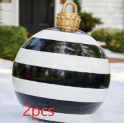 Yeouu | Inflatable Christmas Ball Outdoor Decoration 60cm – Weather Resistant PVC Christmas Decoration