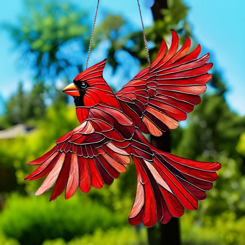 Yeouu | Winged Cardinal Christmas Ornaments