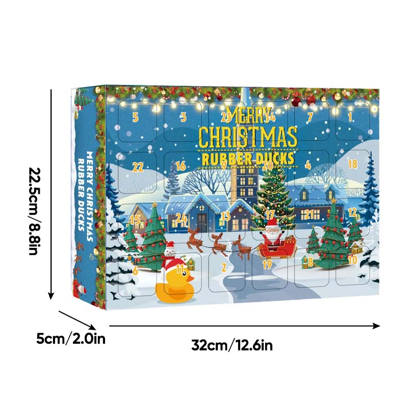 Yeouu | 24 Pcs Countdown Christmas Rubber Ducks Advent Calendar