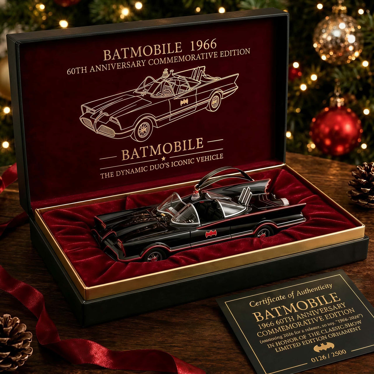 Batmobile 60th Anniversary Edition Christmas Ornament