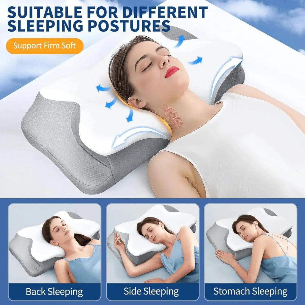 Yeouus | Butterfly Memory Foam Pillow - Orthopedic Pain Relief Shaped Pillow