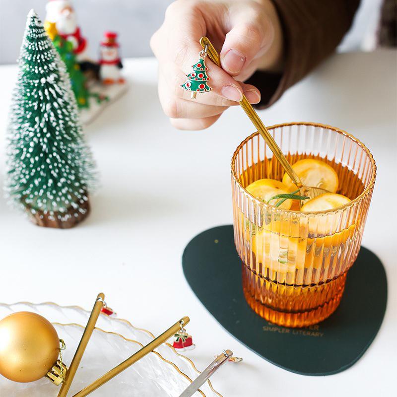 Yeouu | Christmas Decorations for Home - Christmas Metal Spoon Gift Set