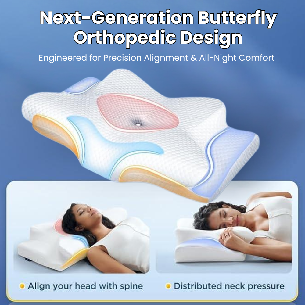 Yeouus | Cervical Pillow for Neck Pain Relief – Orthopedic Memory Foam Neck Support Pillow for Cervical, Shoulder & Back Alignment