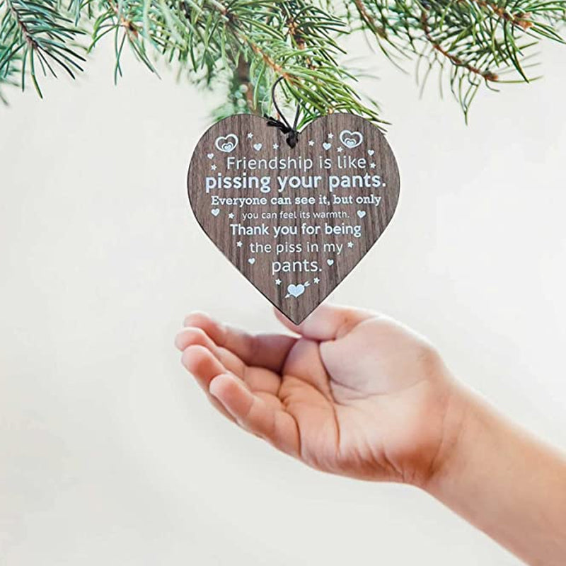 Yeouu | Friendship Wood Pendant Christmas Tree Decor