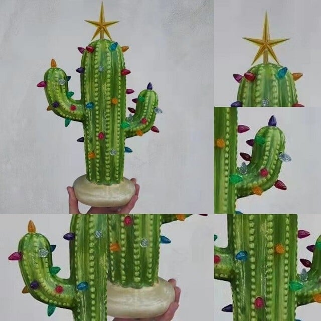 Yeouu | Vintage Christmas Luminous Cactus