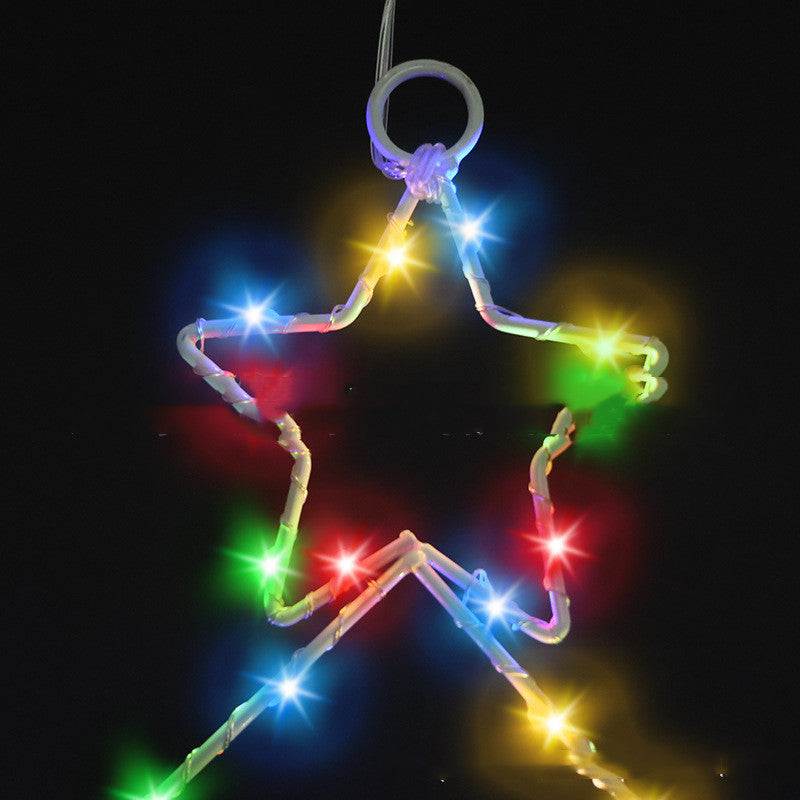 Yeouu | Wrought Iron Christmas Tree Shaped Hanging Window Ornament