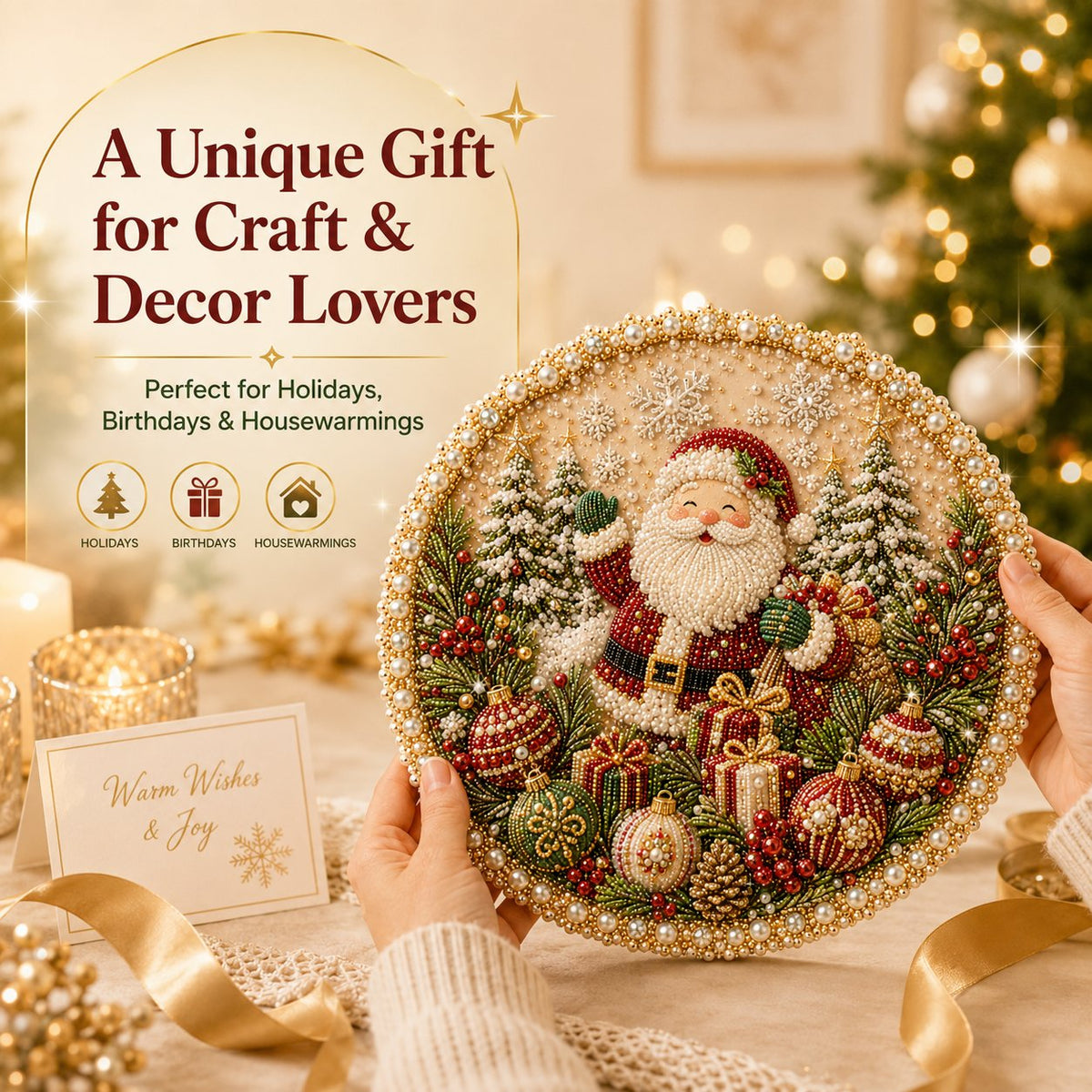 🎄 Christmas Diamond Art Kit – Create Sparkling Holiday Memories With Your Family