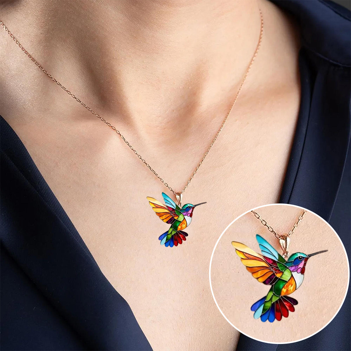 🌲Early Christmas Sale—Beautiful Hummingbird Necklace