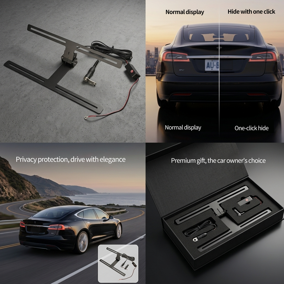 Electric Car License Plate Holder Flipper