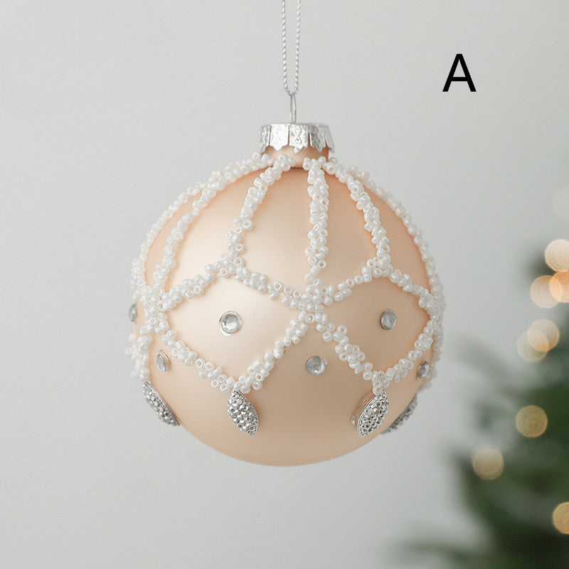 Yeouu | Glass Ball Drop Ball Hand Drawn Christmas Ball Christmas Tree Pendant