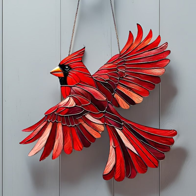 Yeouu | Winged Cardinal Christmas Ornaments