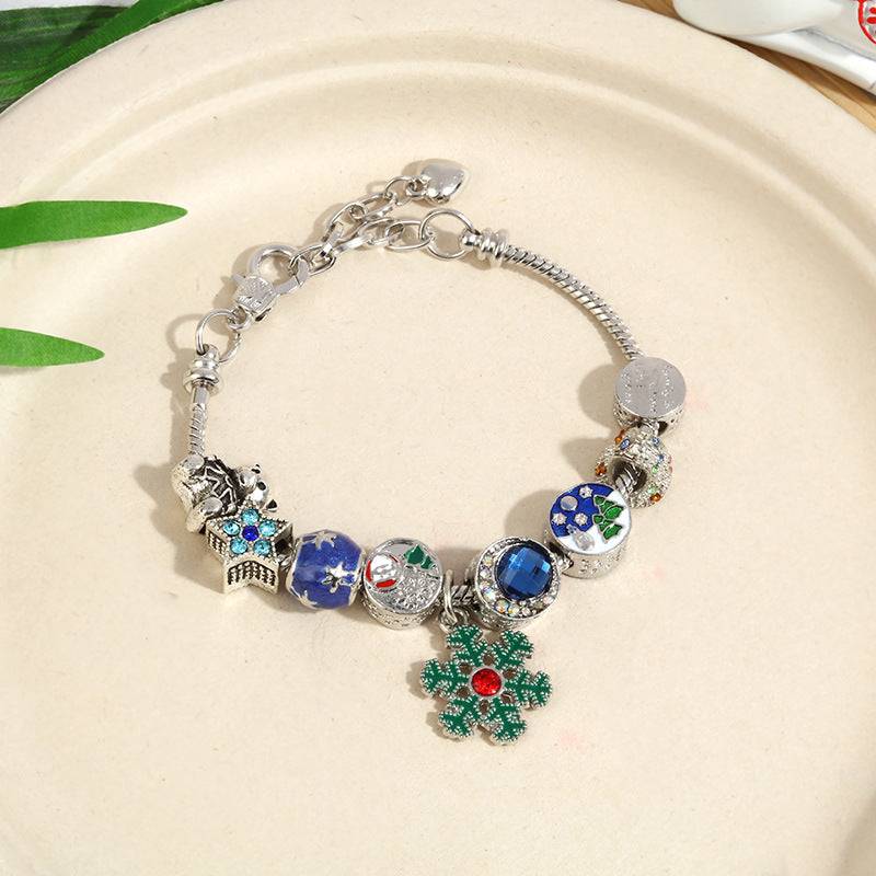 Yeouu | Christmas Snowflake Bells Children's Charm Bracelet