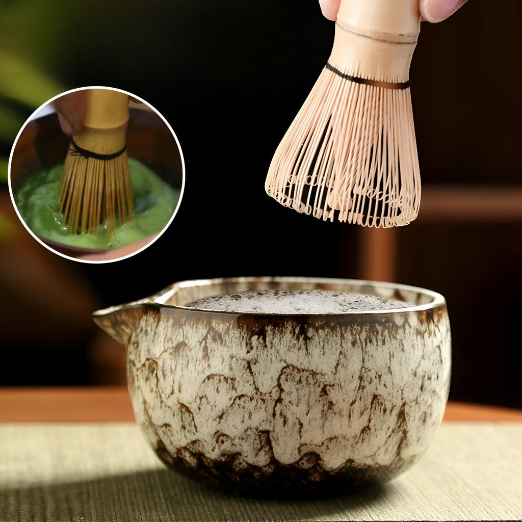 Yeouus | Traditional Matcha Tea Set – 6-Piece Authentic Japanese Matcha Kit – Premium Bamboo & Ceramic