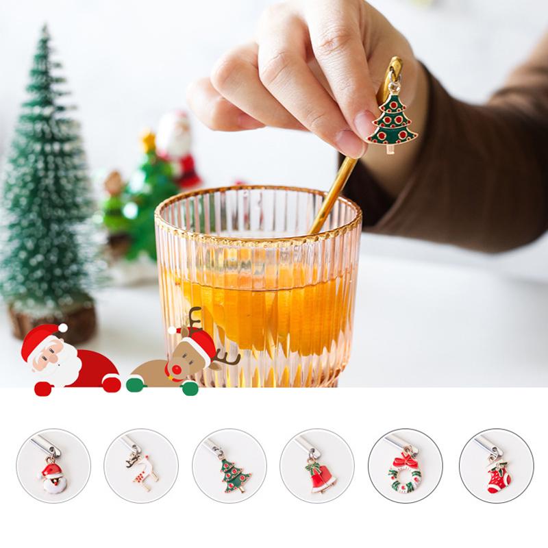 Yeouu | Christmas Decorations for Home - Christmas Metal Spoon Gift Set