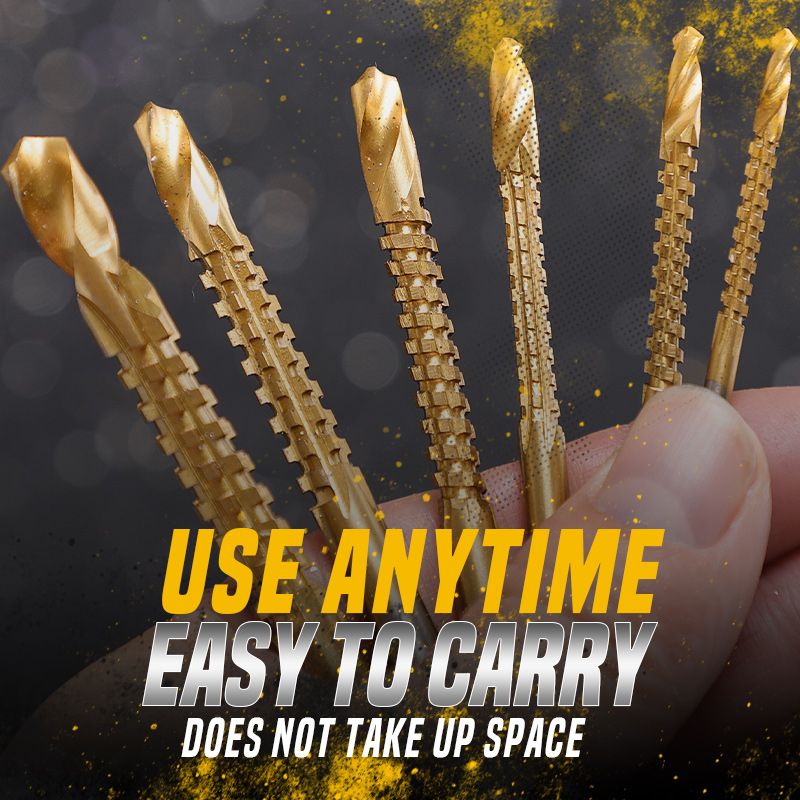 Yeouus | Titanium-coated high-speed steel bits with tags (6 pcs.)
