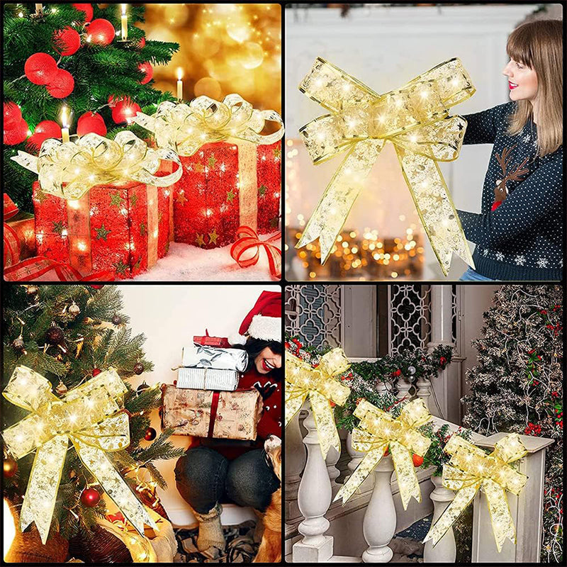 Yeouu | Ribbon Christmas tree decorative lights