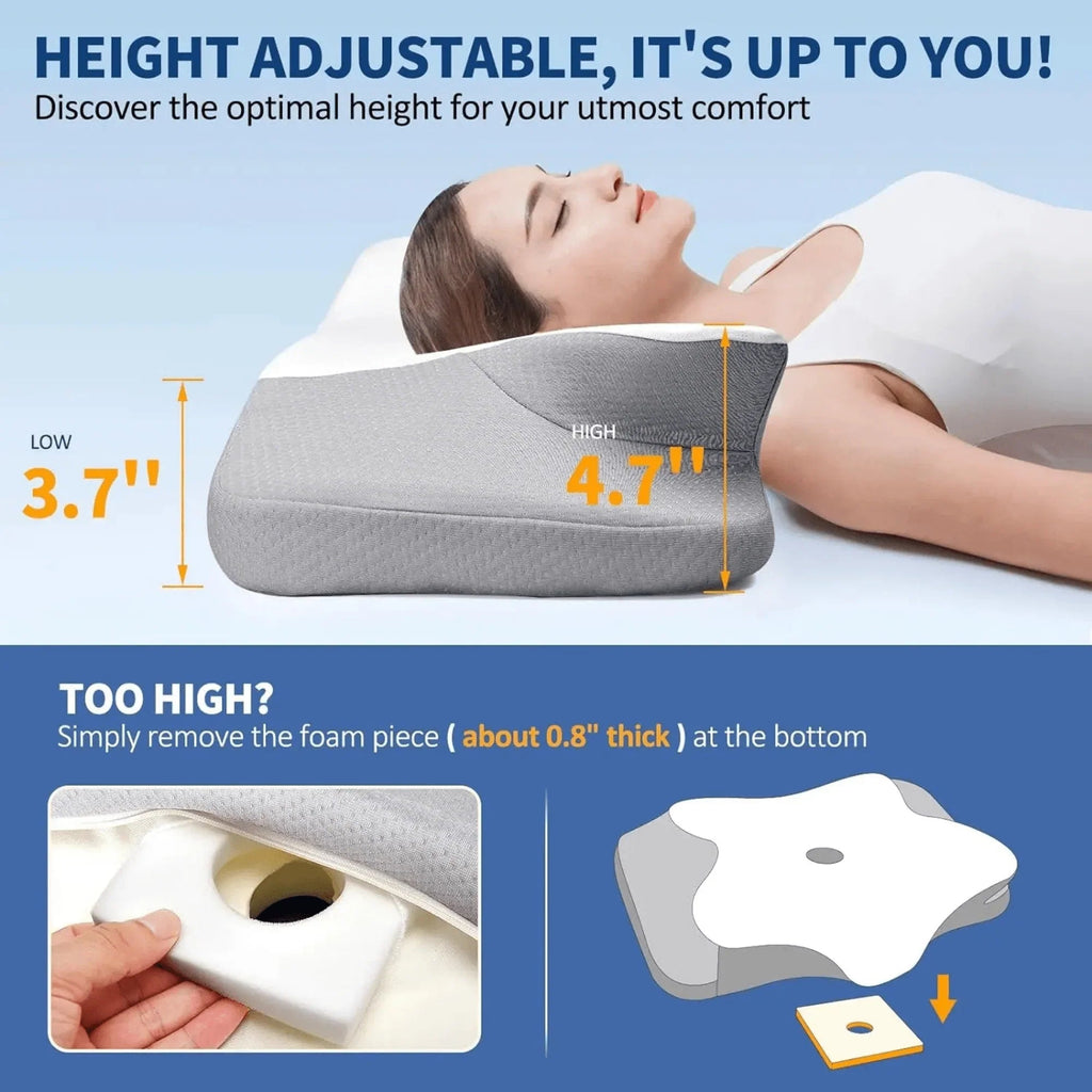 Yeouus | Butterfly Memory Foam Pillow - Orthopedic Pain Relief Shaped Pillow