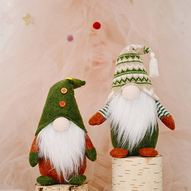 Yeouu | Christmas Green Faceless Old Man Elf Figurine