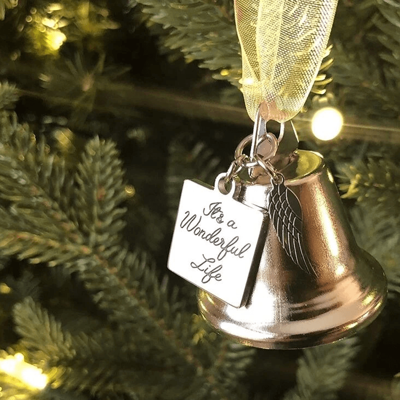 Yeouu | 🎄Christmas Tree Memorial Ornaments Angel Wings Bell Pendant Hanging Decoration