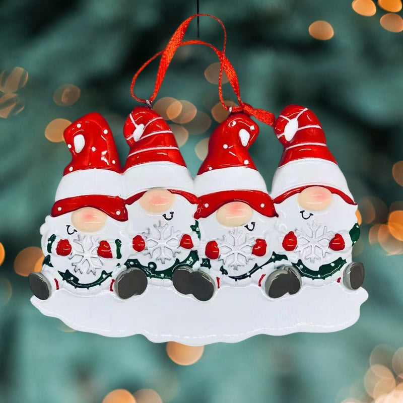 Yeouu | 4 Names-Custom Family Christmas Xmas Tree Decoration Ornament with Name-Dwarfs Family