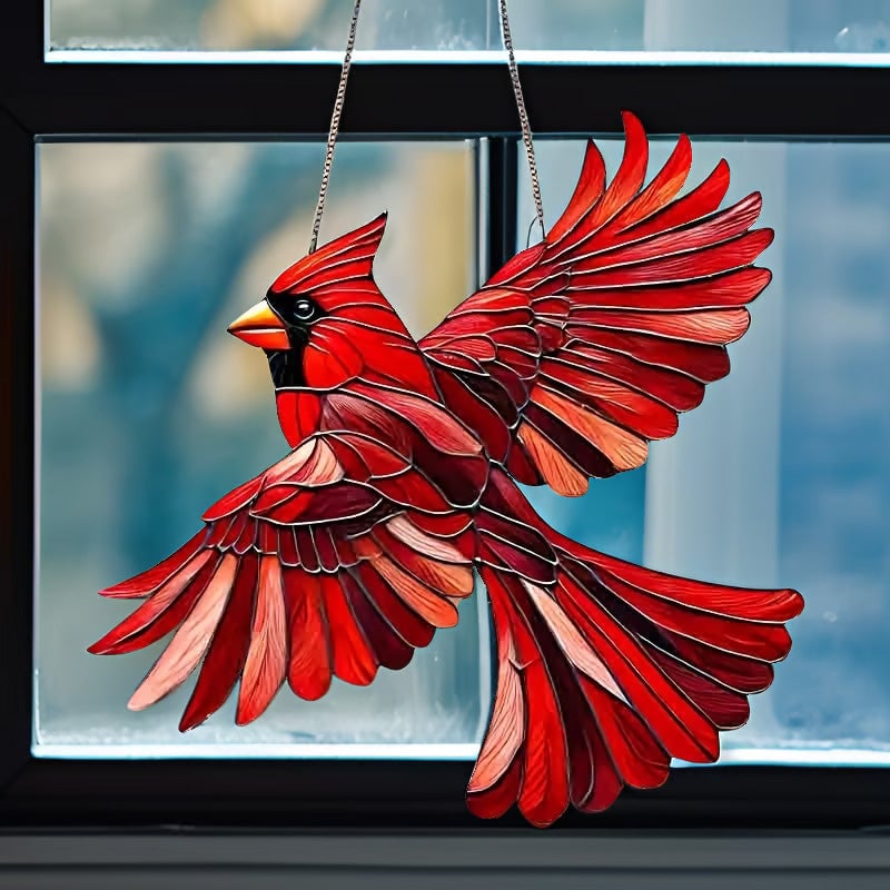 Yeouu | Winged Cardinal Christmas Ornaments