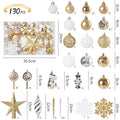 Yeouu | 130 Sets Of Ornaments Christmas Hanging Decoration Ornaments