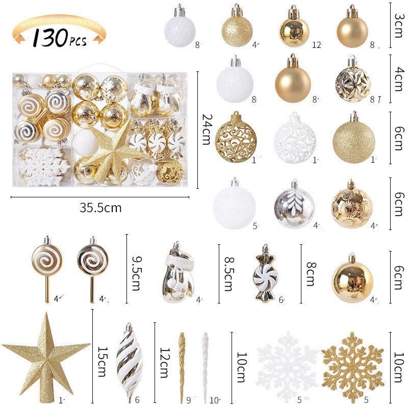 Yeouu | 130 Sets Of Ornaments Christmas Hanging Decoration Ornaments