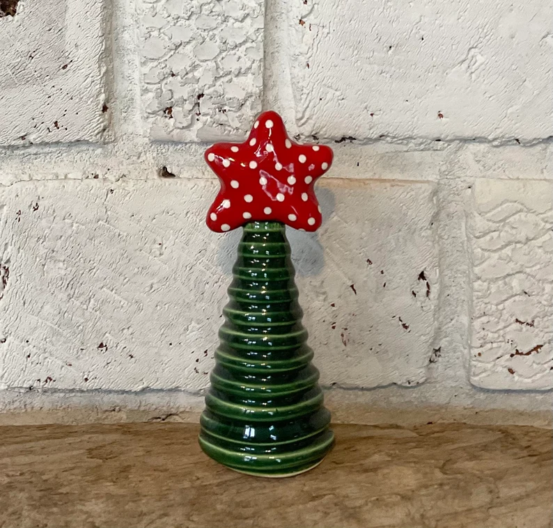 Handicraft Christmas Tree, Whimsical Christmas, happy art