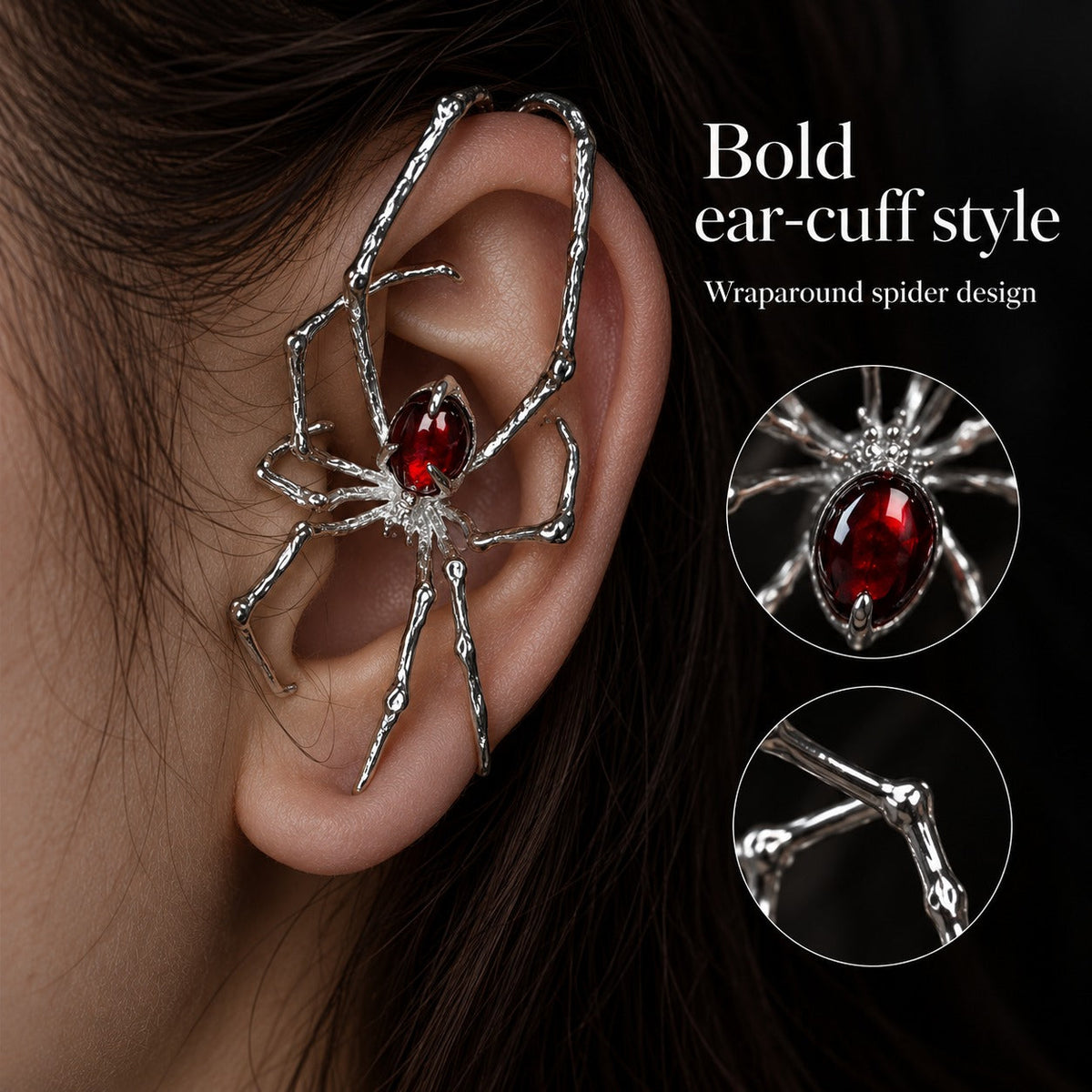 Midnight Spider Earrings