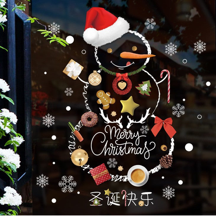 Christmas Window Clings Double-Sided Re-appliable Decoration
