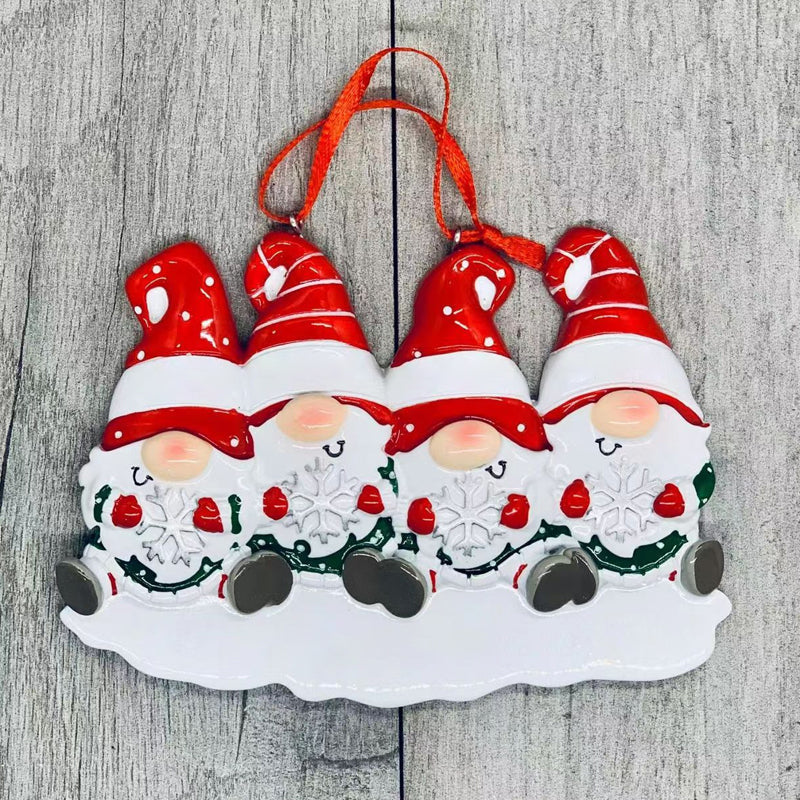Yeouu | 4 Names-Custom Family Christmas Xmas Tree Decoration Ornament with Name-Dwarfs Family