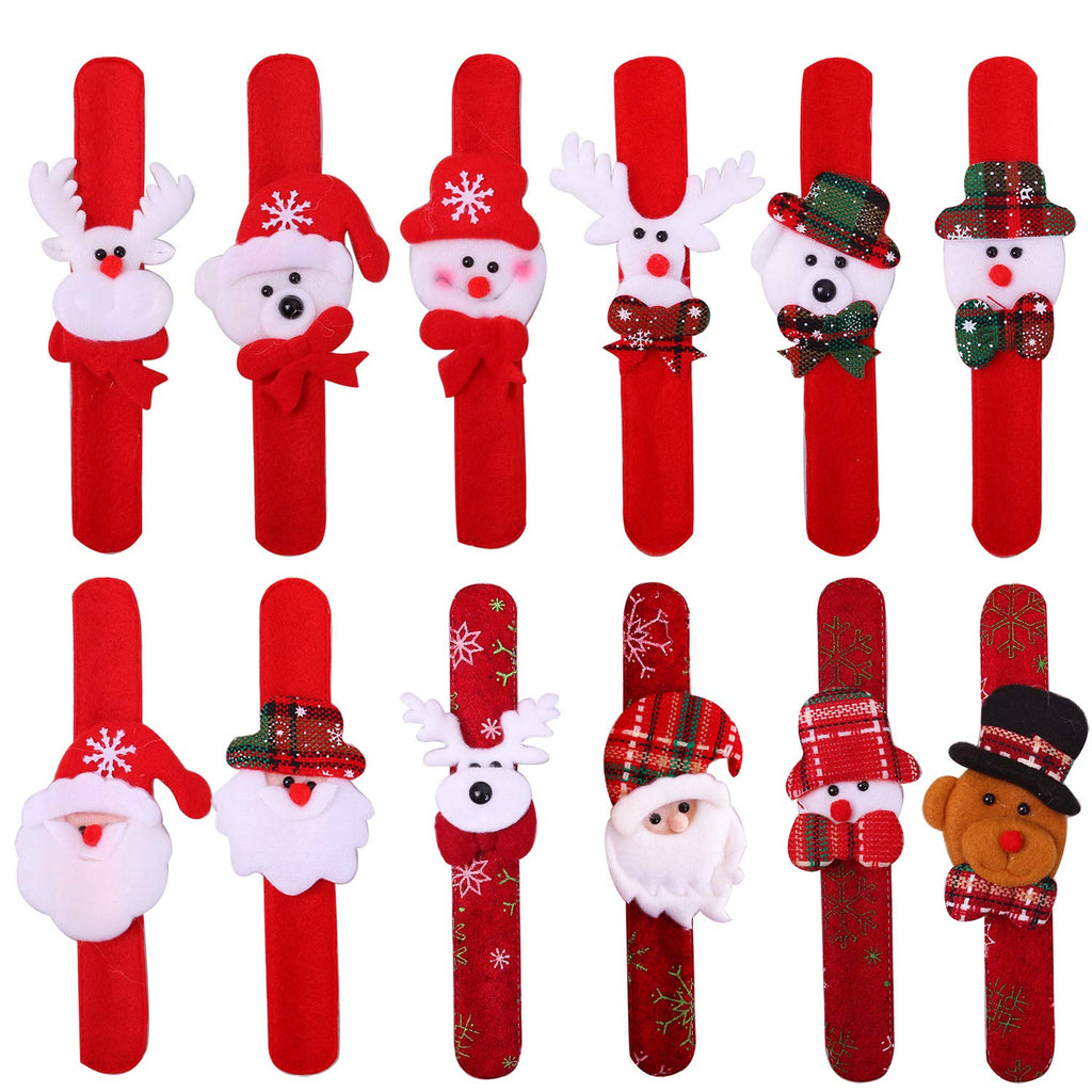 24 Pack Christmas Slap Bracelets Set
