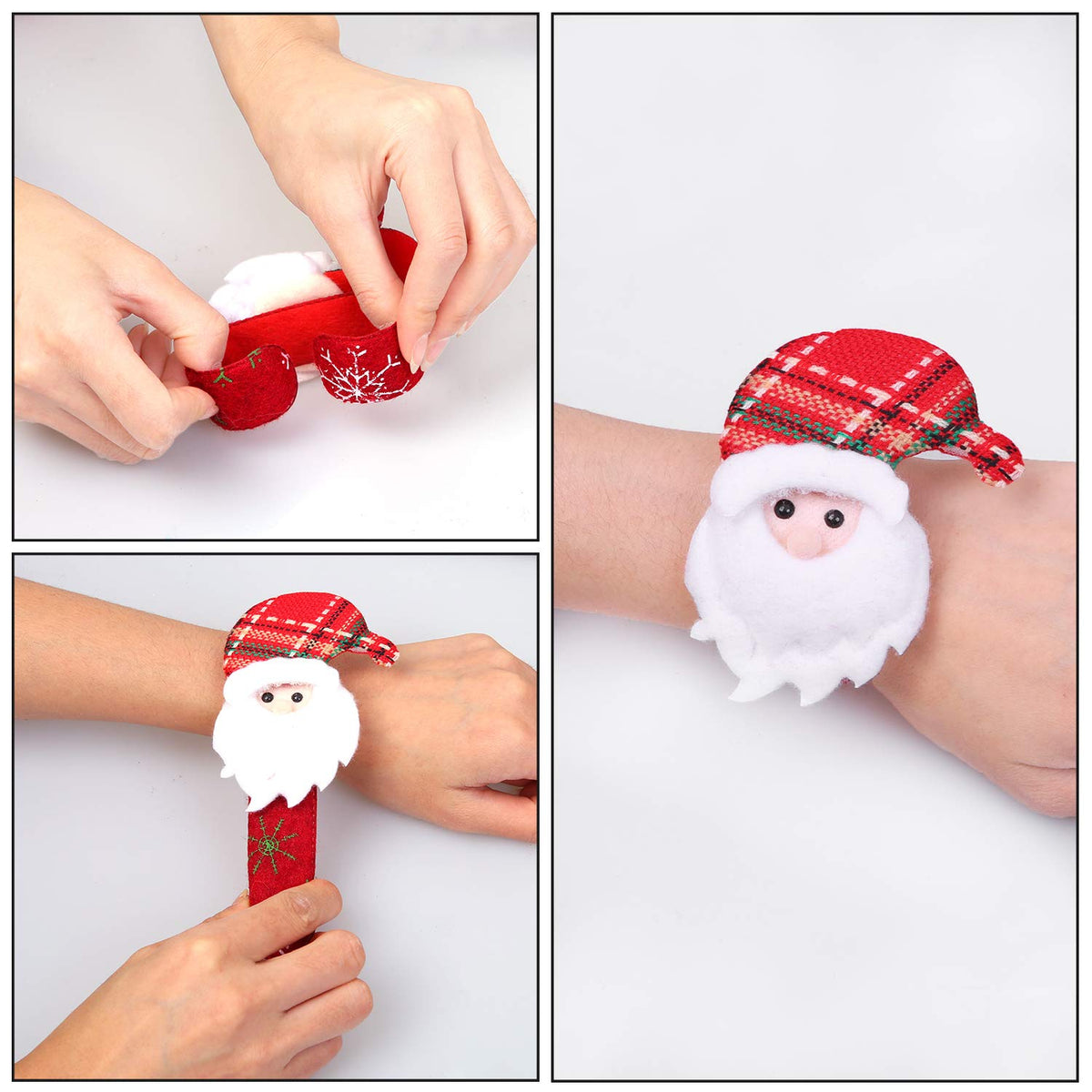 24 Pack Christmas Slap Bracelets Set
