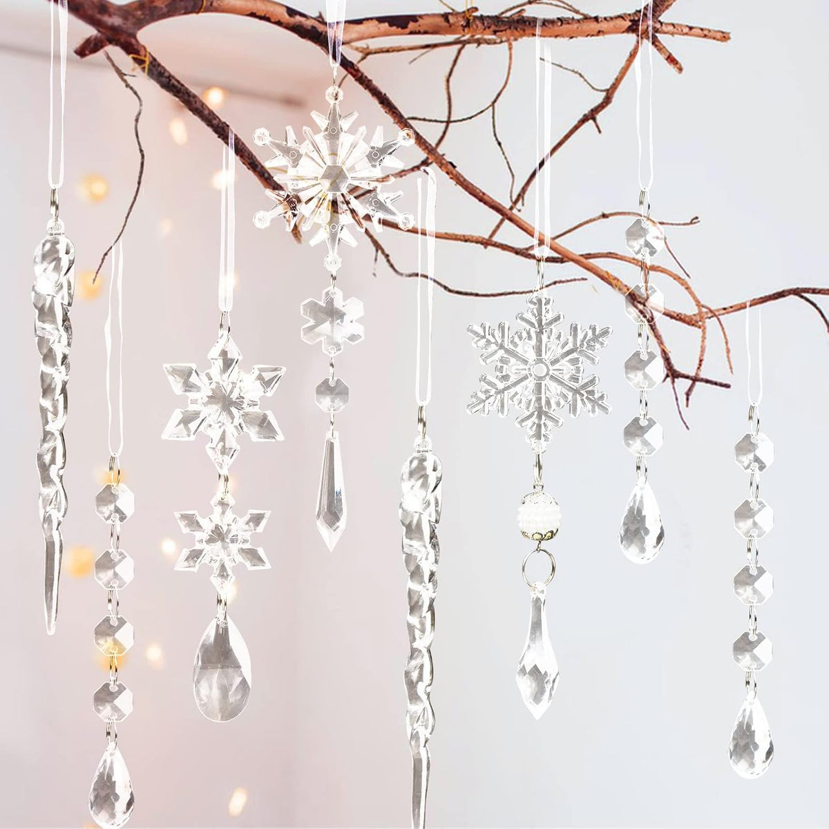 Yeouu | Crystal Christmas Ornaments Set - ShineBright