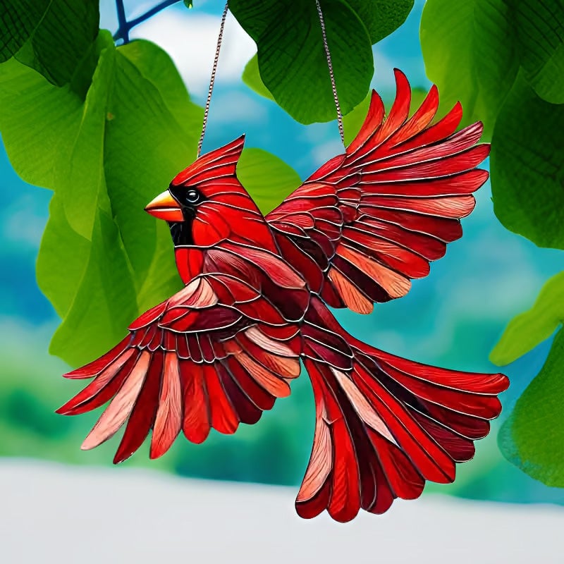 Yeouu | Winged Cardinal Christmas Ornaments