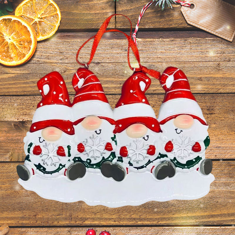 Yeouu | 4 Names-Custom Family Christmas Xmas Tree Decoration Ornament with Name-Dwarfs Family